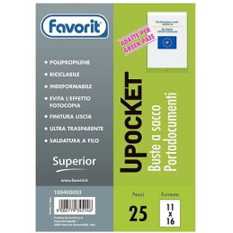 Buste ad U 11X16 25pz adatte per Green Pass