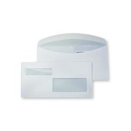 Buste bianche 11X23 2 finestre (mitt / dest) 500pz