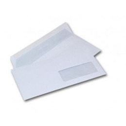 Buste bianche 11x23 c/finestra 150pz