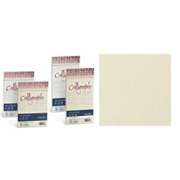 Buste Calligraphy Millerighe 12x18 100gr. avorio 25pz