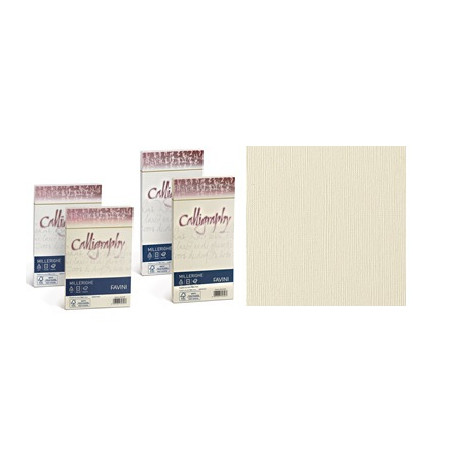 Buste Calligraphy Millerighe 12x18 100gr. avorio 25pz