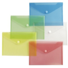 Buste con velcro A5 blu