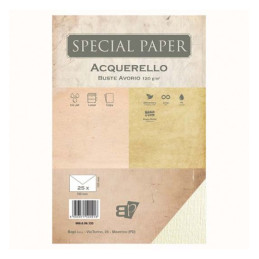 Buste Special Paper acquerello avorio 12x18mm 120gr 25pz