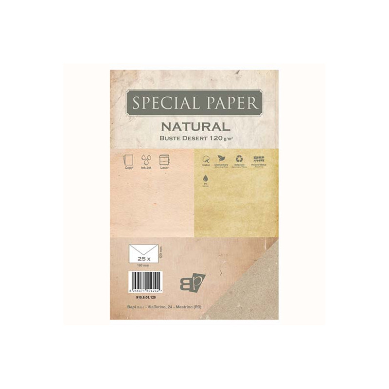 Buste Special Paper Natural desert 120gr 180x120 25pz