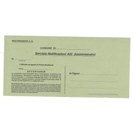 Buste verdi per atti amministrativi