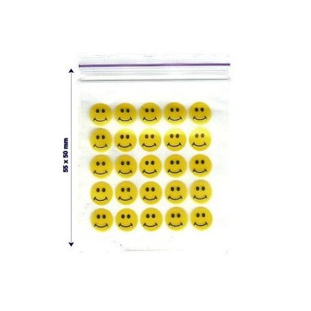 Buste zip con emoticon smile