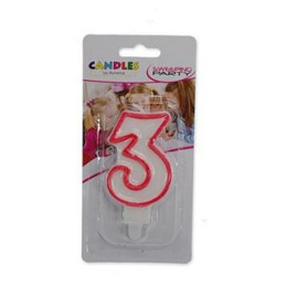 Candela a numero riga rossa n.1