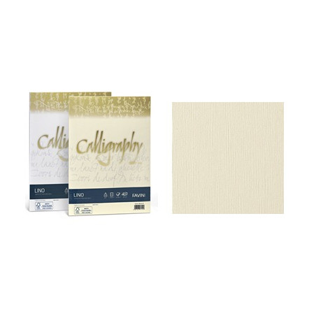 Carta Calligraphy Lino A4 200gr. 50ff avorio