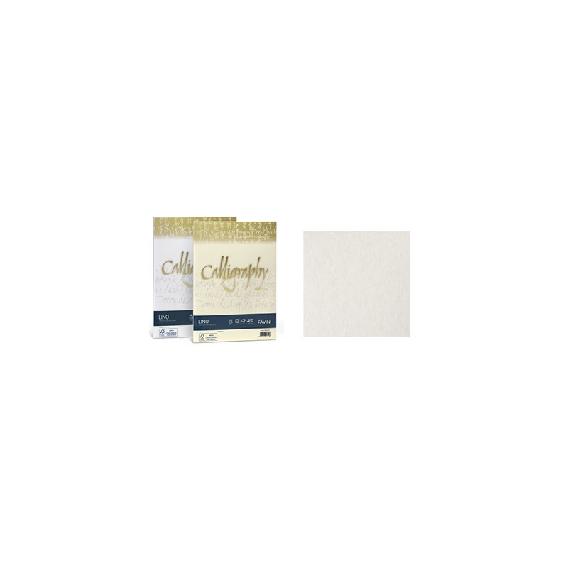 Carta Calligraphy Lino A4 200gr. 50ff bianco