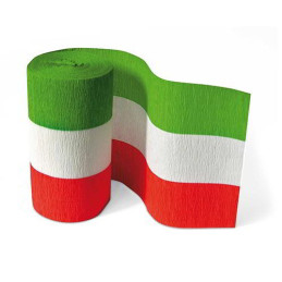 Carta crespa Tricolore 10cmx10mt 3pz