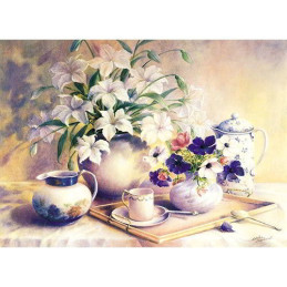 carta decoupage 3D 4fg 17x22 FIORI E TAZZE