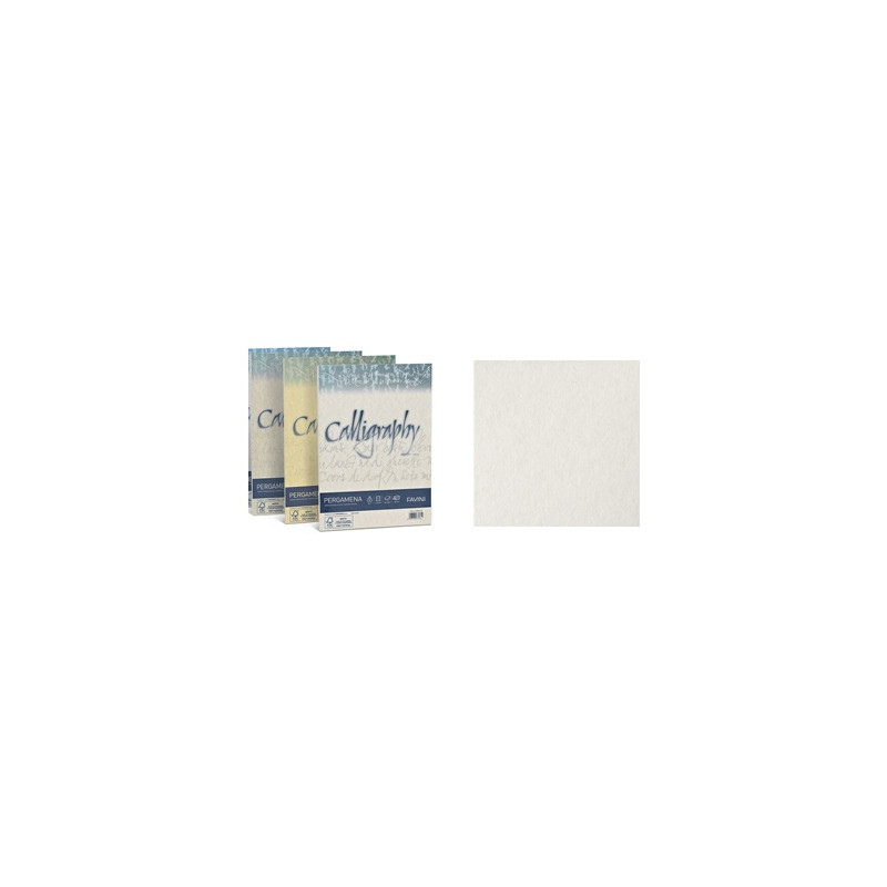Carta Pergamena Calligraphy  A4 190gr. 50ff bianca