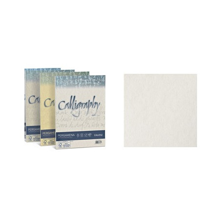 Carta Pergamena Calligraphy  A4 190gr. 50ff bianca