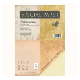 Carta pergamena special paper bapi A4 avorio 110gr 25fg