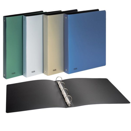Cartella 4 anelli A4 d.30 in ppl metallizzata