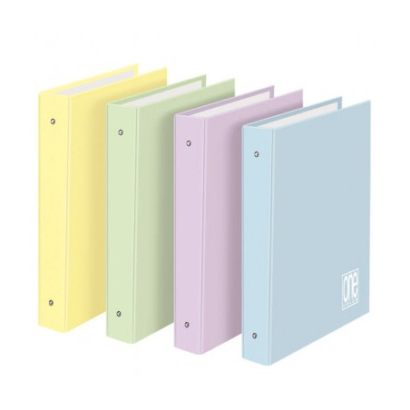 Cartella 4 anelli A4 d.30 one color colore pastello