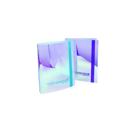 Cartella 4 anelli A4 iridescente d.30