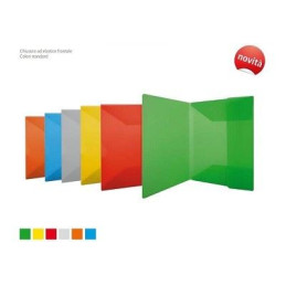 Cartella con elastico dorso 1,5cm. in PPL colori assortiti
