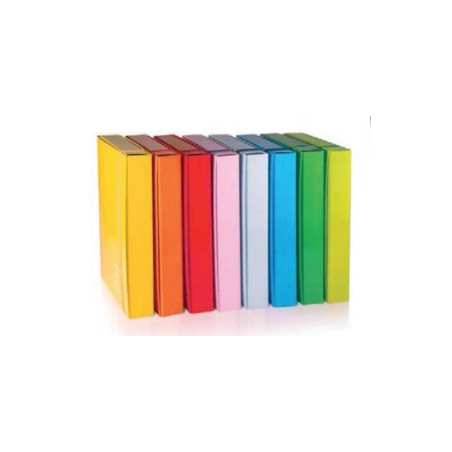 Cartella con elastico dorso 7 cm. celeste