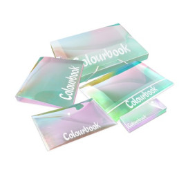 Cartella con elastico in ppl iridescente (listino € 3,50)