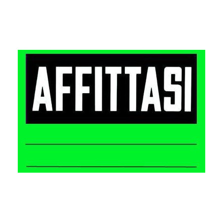 Cartello Affittasi in cartoncino