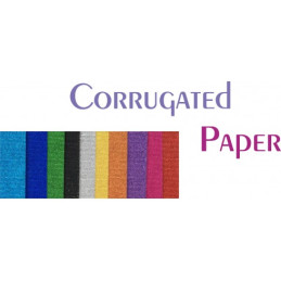 Cartoncino corrugato ondulato glitter 265gr 40x60cm vari colori