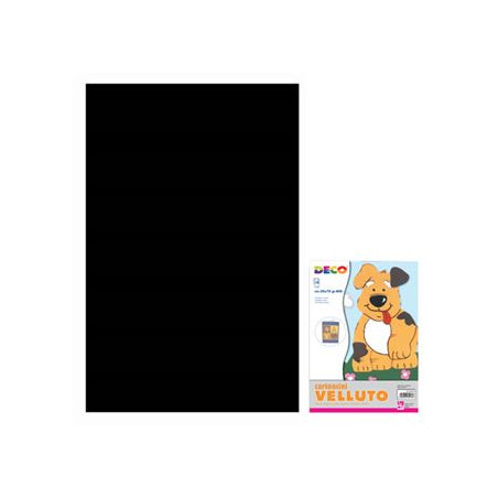 Cartoncino vellutato gr.400 50x70 nero