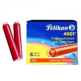 CARTUCCE X STILO PELIKAN TP 6 4001 rosse 6pz