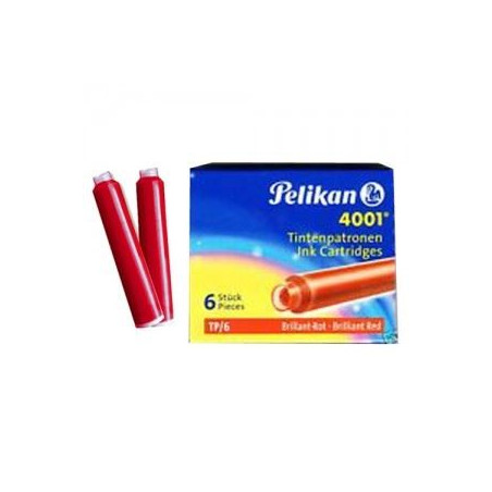 CARTUCCE X STILO PELIKAN TP 6 4001 rosse 6pz