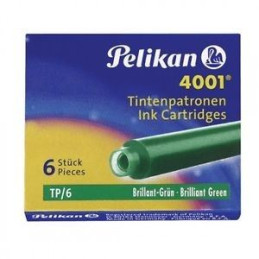 CARTUCCE X STILO PELIKAN TP 6 4001 verde  6pz