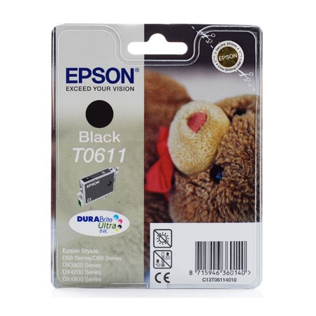 Cartuccia Epson T0611 Originale Nero