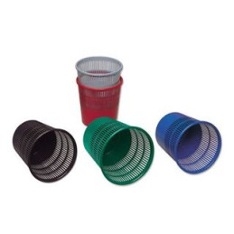 Cestino gettacarte in plastica aperto forato 16 litri 30X30h Rosso