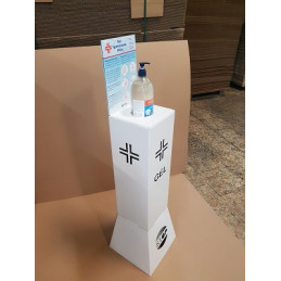 Colonnina - Piantana - Totem da terra in cartone per gel