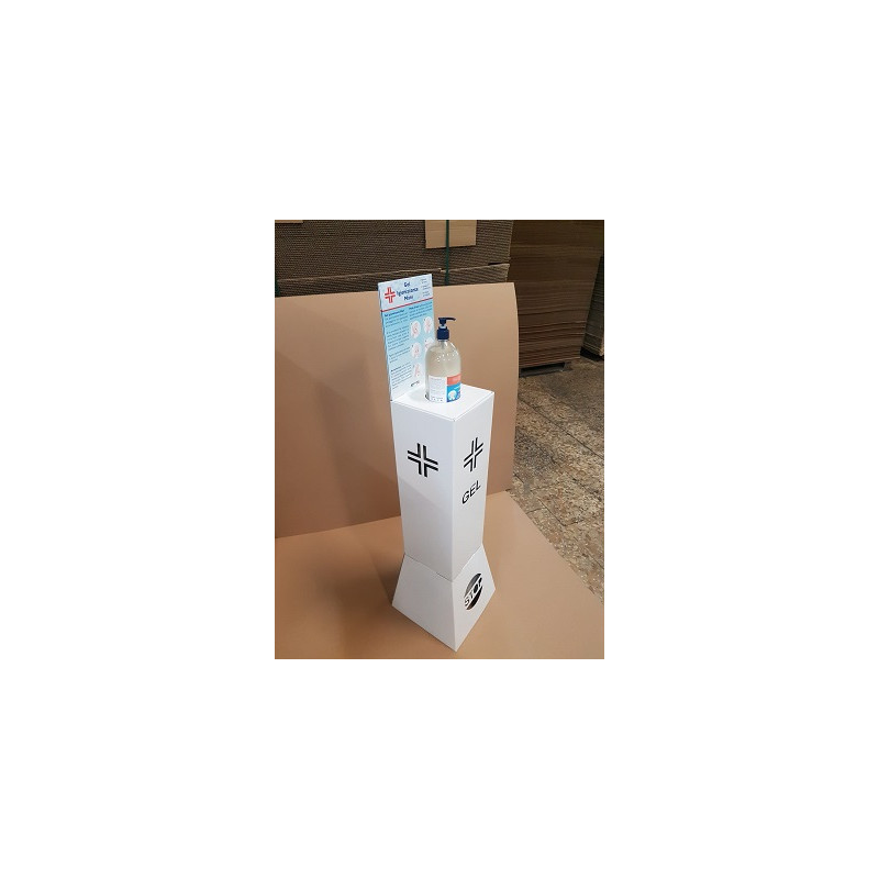 Colonnina - Piantana - Totem da terra in cartone per gel