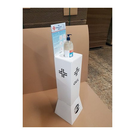 Colonnina - Piantana - Totem da terra in cartone per gel