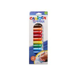 Colori a tempera pronta a 12pz carioca 12ml