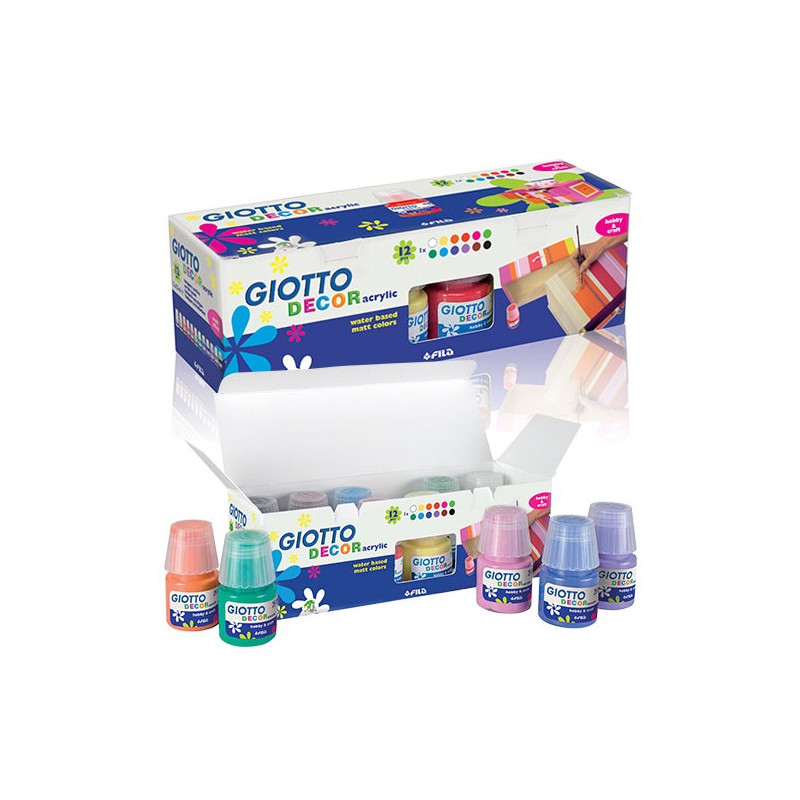 Colori acrilici giotto da 25ml a 12pz