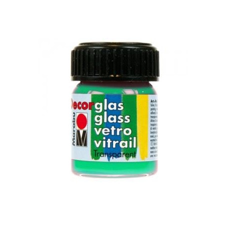 Colori Marabu per vetro verde brillante da 15ml
