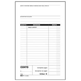 Conto ristorante semplice