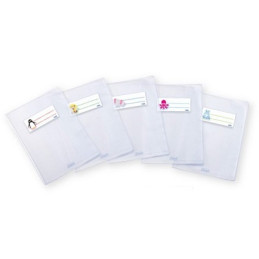 Copri quaderno neutro con etichetta segnanome