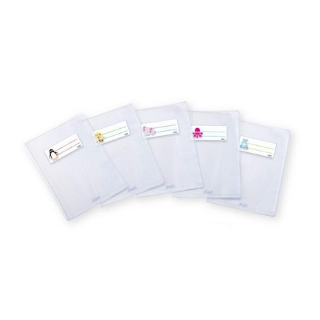 Copri quaderno neutro con etichetta segnanome