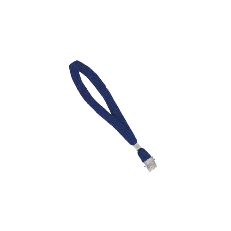 Cordoncino con clip in metallo colore blu