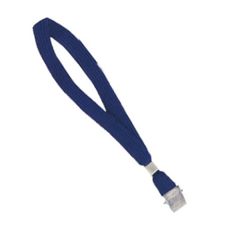Cordoncino con clip in metallo colore blu