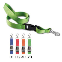 Cordoncino con moschettone staccabile in tessuto