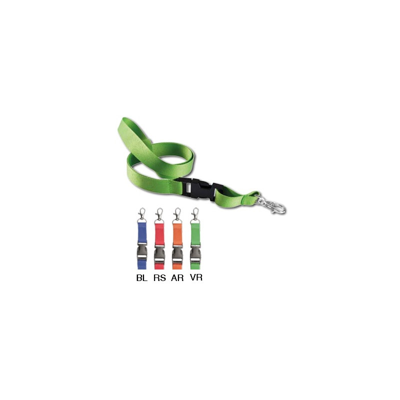 Cordoncino con moschettone staccabile in tessuto