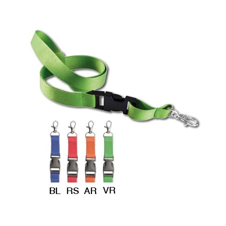 Cordoncino con moschettone staccabile in tessuto