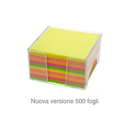 Cubo colorato 500fg con portacubo in PVC