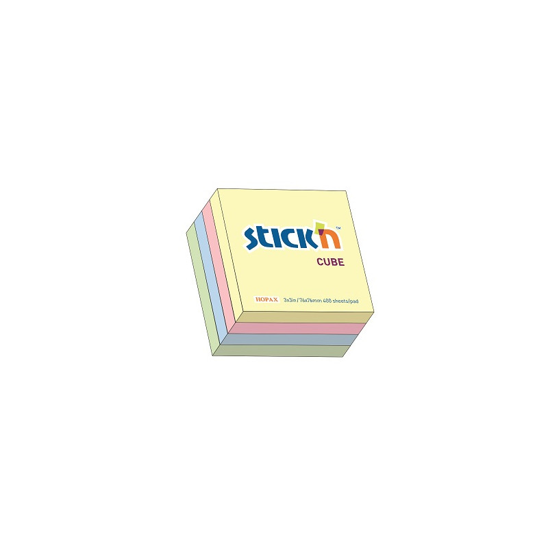 Cubo Memo Stick 75x75 colori pastello 4 colori assortiti 400fg