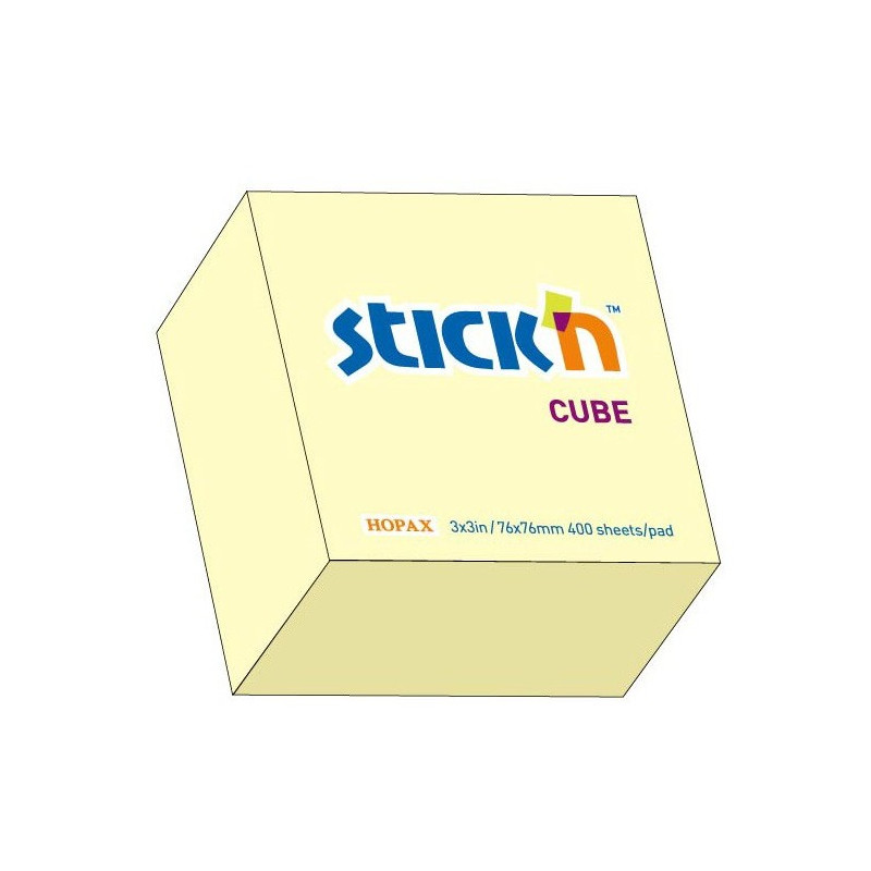 Cubo Memo Stick 75x75 giallo pastello 400fg