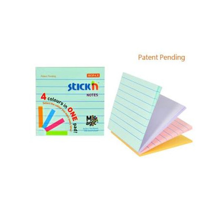 Cubo Memo stick 76x76 4 colori pastello rigato 100ff